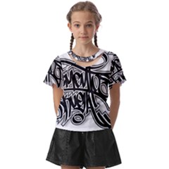 Hip Hop Music Drawing Art Graffiti Kids  Front Cut T-shirt by Sarkoni
