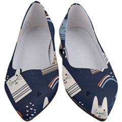 Colorful Cute Cats Seamless Pattern Women s Block Heels  by Bedest