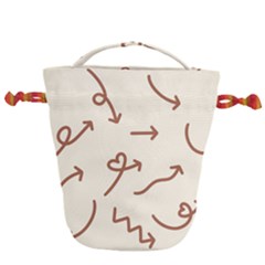 Abstract Arrow Sign Love Aesthetic Drawstring Bucket Bag by Apen