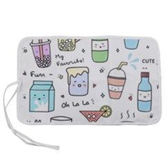 Drinks Cocktails Doodles Coffee Pen Storage Case (l) by Apen