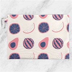 Fruits Halves Pattern Design Canvas Cosmetic Bag (xxl) by Apen