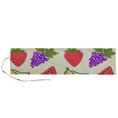 Fruits Pattern Background Food Roll Up Canvas Pencil Holder (l) by Apen