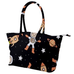 Astronaut Space Rockets Spaceman Canvas Shoulder Bag by Ravend