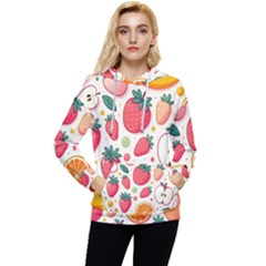 Fruit Sweet Pattern Women s Lightweight Drawstring Hoodie by Ravend