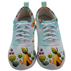 Fruits Sweet Papaya Orange Pattern Mens Athletic Shoes by Ravend