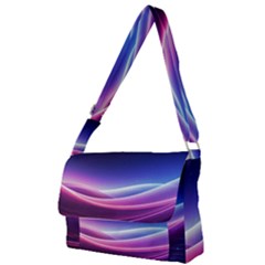 Cosmic Galaxy Quantum Art Nature Full Print Messenger Bag (s) by Ravend