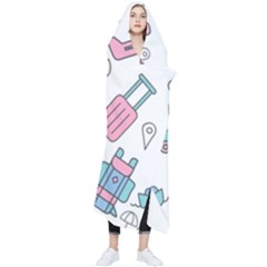 Transportation Seamless Pattern Wearable Blanket by Grandong