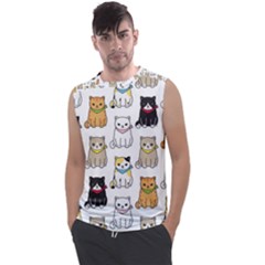 Cat Kitten Seamless Pattern Men s Regular Tank Top by Grandong