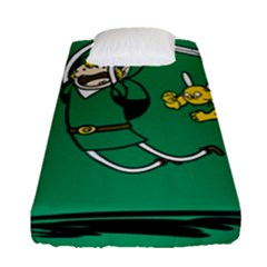 Adventure Time The Legend Of Zelda Fitted Sheet (single Size) by Sarkoni