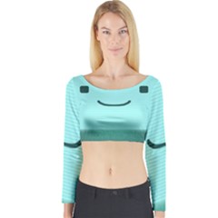 Adventure Time Bmo Long Sleeve Crop Top by Sarkoni