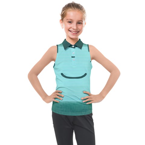 Adventure Time Bmo Kids  Sleeveless Polo T-shirt by Sarkoni