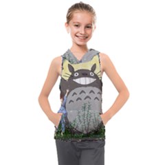 Illustration Anime Cartoon My Neighbor Totoro Kids  Sleeveless Hoodie by Sarkoni