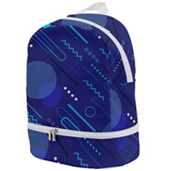Classic Blue Background Abstract Style Zip Bottom Backpack by Bedest