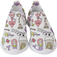 Fantasy Things Doodle Style Vector Illustration Kids  Slip On Sneakers by Bedest