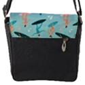 Beach Surfing Surfers With Surfboards Surfer Rides Wave Summer Outdoors Surfboards Seamless Pattern Flap Closure Messenger Bag (S) View1
