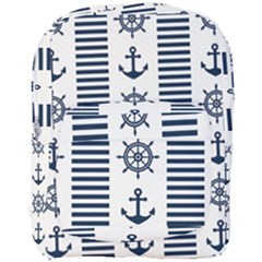 Nautical Seamless Pattern Vector Illustration Full Print Backpack by Bedest