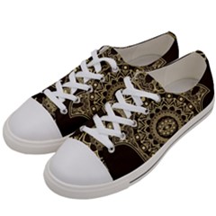 Hamsa Hand Drawn Symbol With Flower Decorative Pattern Men s Low Top Canvas Sneakers by Hannah976