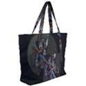 Illustration Drunk Astronaut Zip Up Canvas Bag View2