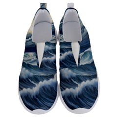 Waves Storm Sea No Lace Lightweight Shoes by Bedest