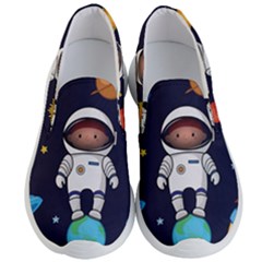 Boy Spaceman Space Rocket Ufo Planets Stars Men s Lightweight Slip Ons by Ndabl3x