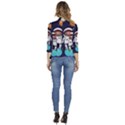 Boy Spaceman Space Rocket Ufo Planets Stars Women s 3/4 Sleeve Ruffle Edge Open Front Jacket View4