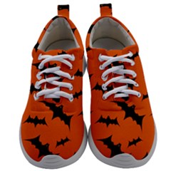 Halloween Card With Bats Flying Pattern Mens Athletic Shoes by Hannah976