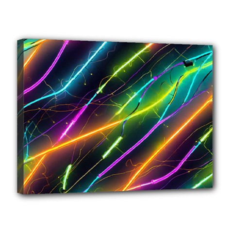 Vibrant Neon Dreams Canvas 16  X 12  (stretched) by essentialimage