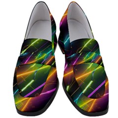 Vibrant Neon Dreams Women s Chunky Heel Loafers by essentialimage
