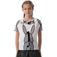 Donkey Ass Funny Nice Cute Floppy Kids  Frill Chiffon Blouse by Sarkoni