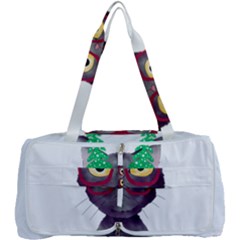 Cute Cat Glasses Christmas Tree Multi Function Bag by Sarkoni