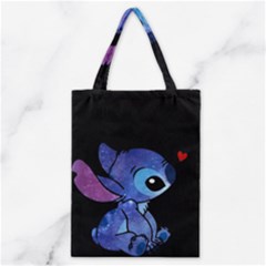 Stitch Love Cartoon Cute Space Classic Tote Bag by Bedest