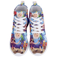 Cartoon Adventure Time Finn Princess Bubblegum Lumpy Space Women s Lightweight High Top Sneakers by Bedest