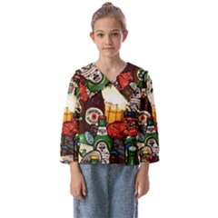 Graffiti Go Art Kids  Sailor Shirt by Bedest