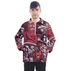 Adventure Time Cartoon Men s Half Zip Pullover by Bedest