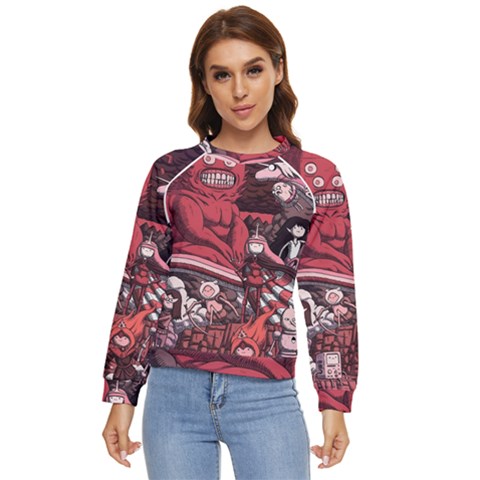 Adventure Time Cartoon Women s Long Sleeve Raglan T-shirt by Bedest