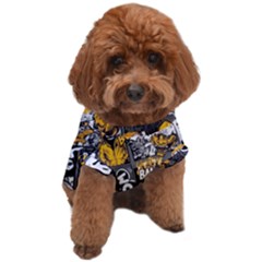 Boom Bang Art Crazy Drawing Graffiti Hello Retro Sayings Yellow Dog T-shirt by Bedest
