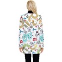 Seamless Pattern Vector With Funny Robots Cartoon Button Up Hooded Coat  View2
