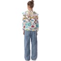 Seamless Pattern Vector With Funny Robots Cartoon Kids  Peter Pan Collar Blouse View2