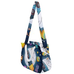 Spaceship Astronaut Space Rope Handles Shoulder Strap Bag by Hannah976
