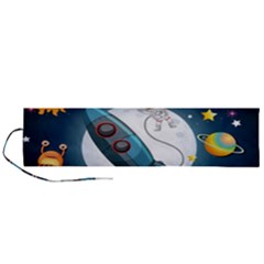 Spaceship Astronaut Space Roll Up Canvas Pencil Holder (l) by Hannah976