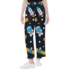 Seamless Adventure Space Vector Pattern Background Women s Pants  by Hannah976