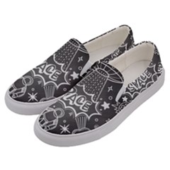Vector Flat Space Design Background With Text Men s Canvas Slip Ons by Hannah976