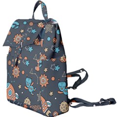 Space Seamless Pattern Art Buckle Everyday Backpack by Hannah976