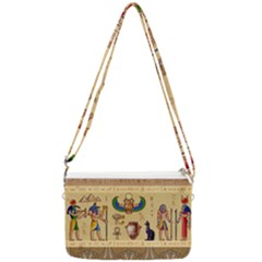 Egypt Horizontal Illustration Double Gusset Crossbody Bag by Hannah976