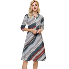 Dessert Road  pattern  All Over Print Design Classy Knee Length Dress by coffeus