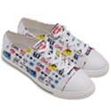 Monster Cool Seamless Pattern Men s Low Top Canvas Sneakers View3