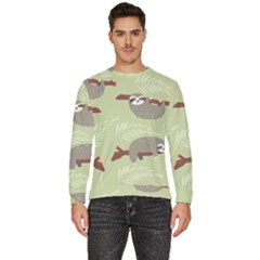 Sloths Pattern Design Men s Fleece Sweatshirt by Hannah976
