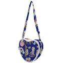 Hand Drawn Cute Sloth Pattern Background Heart Shoulder Bag View1