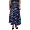 Math Linear Mathematics Education Circle Background Flared Maxi Skirt View1