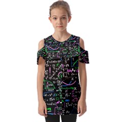 Math Linear Mathematics Education Circle Background Fold Over Open Sleeve Top by Hannah976